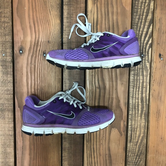 Nike size 7.5 LunarGlide purple sneakers/shoes - Picture 5 of 8